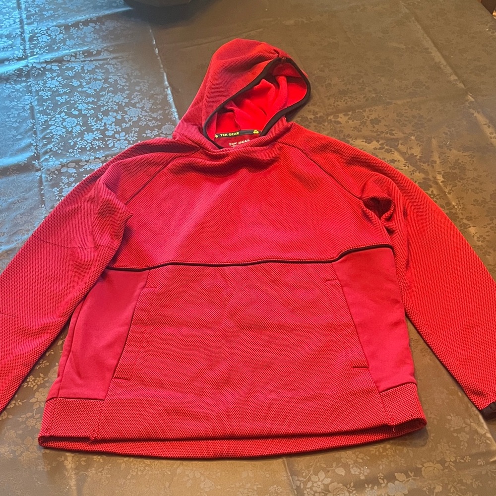 Tek Gear Red and Black Hoodie Boys Medium